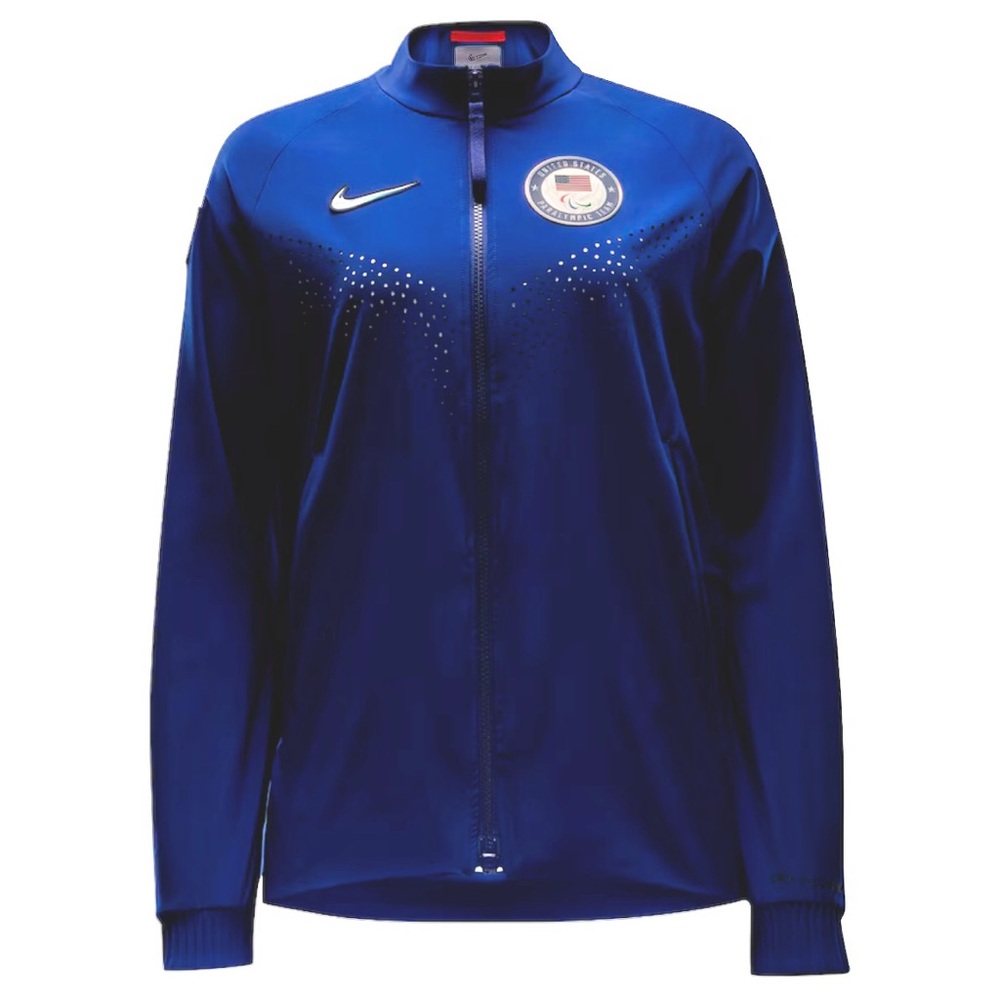 Women's Nike Blue U.S. Paralympics Medal Ceremony Raglan Performance Jacket
